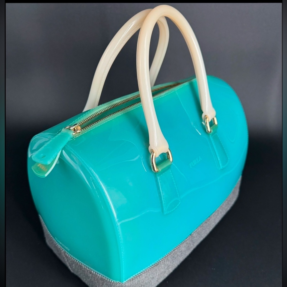 FURLA Large Tri-Color Candy Bag Satchel (COA)